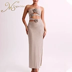 rhinestone prom dress
