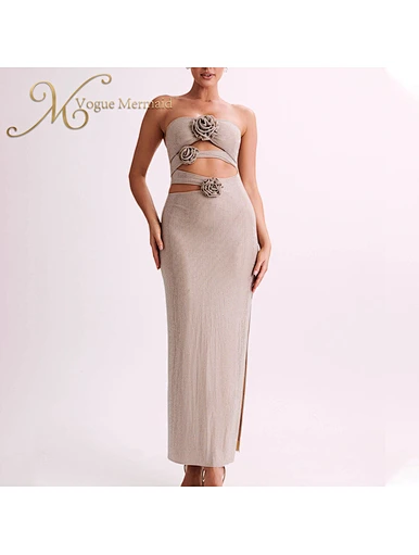 rhinestone prom dress